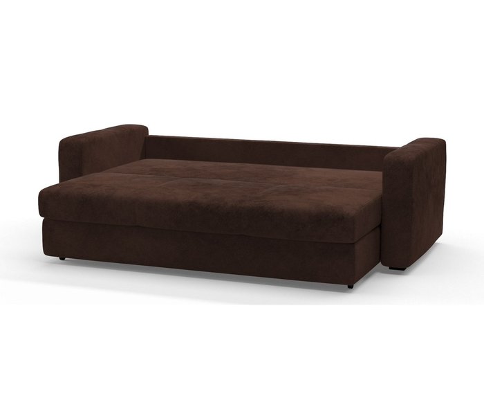 Диван-кровать Риквир в обивке из велюра коричневого цвета - лучшие Прямые диваны в INMYROOM