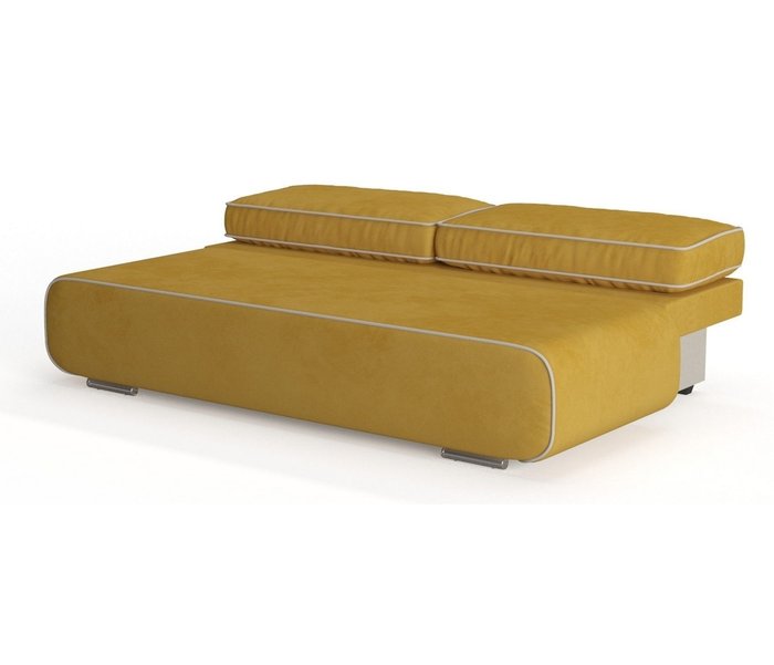 Диван-кровать Рени в обивке из велюра желтого цвета - лучшие Прямые диваны в INMYROOM