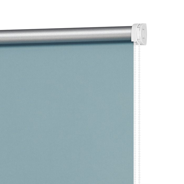 Рулонная штора Миниролл Блэкаут Плайн пастельно-бирюзового цвета 120x160