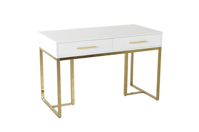Стол  письменный Армада бело-золотого цвета - купить Письменные столы по цене 48000.0
