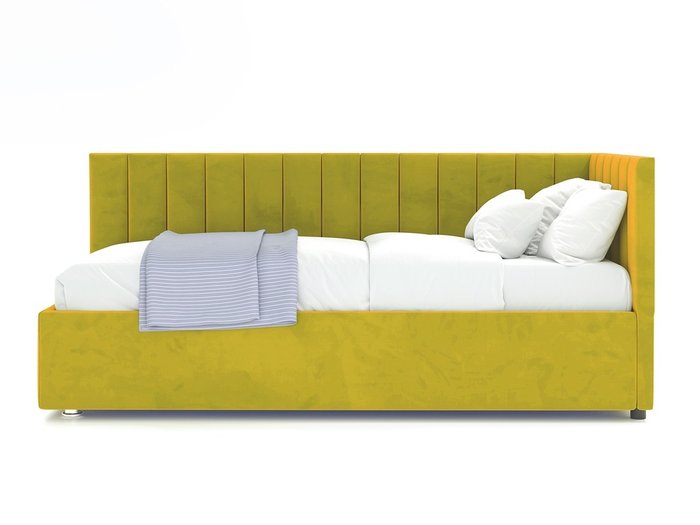 Кровать Negga Mellisa 90х200 желто-зеленого цвета с подъемным механизмом правая - купить Кровати для спальни по цене 49200.0