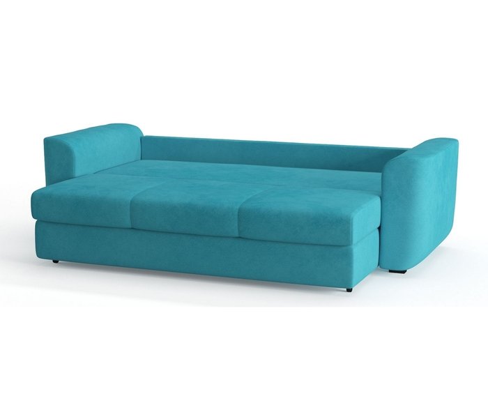 Диван-кровать Салтфорд в обивке из велюра голубого цвета - лучшие Прямые диваны в INMYROOM