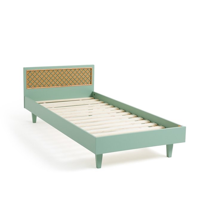 Кровать детская с изголовьем Croisille 90x190 зеленого цвета - лучшие Одноярусные кроватки в INMYROOM