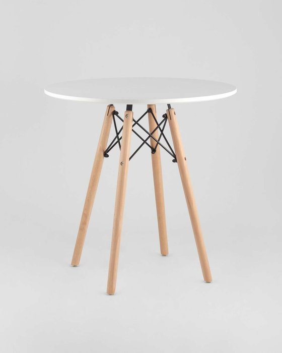 Обеденный стол Dsw Eames белого цвета - купить Обеденные столы по цене 6490.0