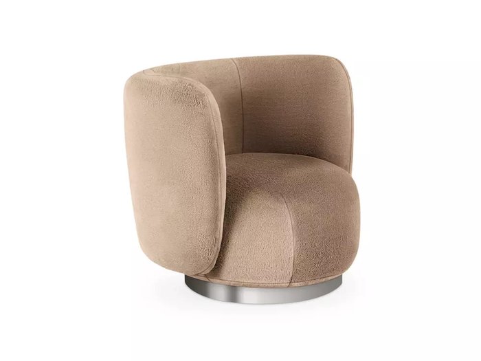 Кресло Lucca темно-бежевого цвета с серым основанием 