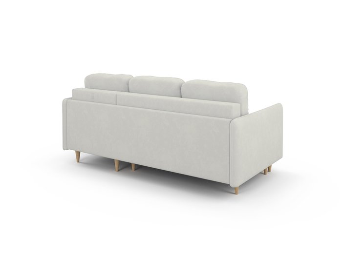 Угловой диван-кровать Санваль светло-серого цвета - купить Угловые диваны по цене 109000.0