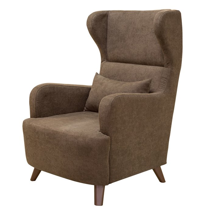 Кресло Меланж в обивке темно-коричневого цвета - купить Интерьерные кресла по цене 12988.0