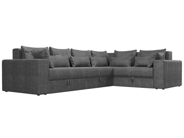 Угловой диван-кровать Мэдисон Long серого цвета - лучшие Угловые диваны в INMYROOM