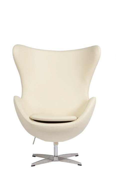 Кресло Egg Chair Cream Premium Leather 
