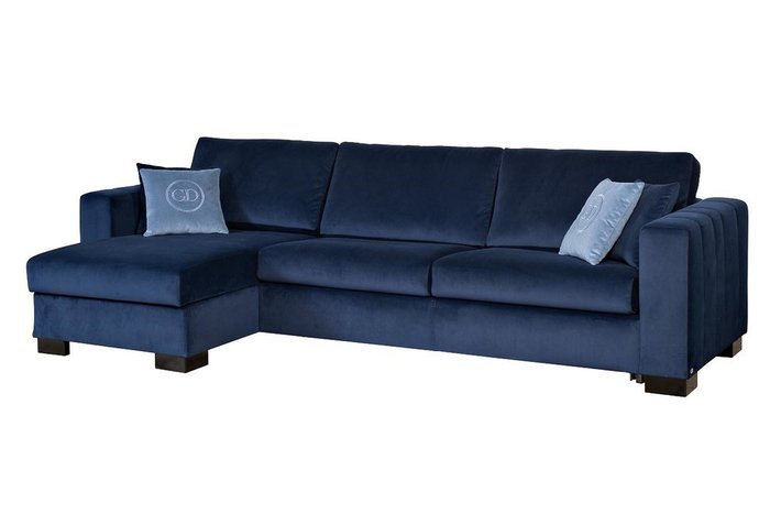 Угловой диван-кровать Ralph темно-синего цвета - купить Угловые диваны по цене 238700.0