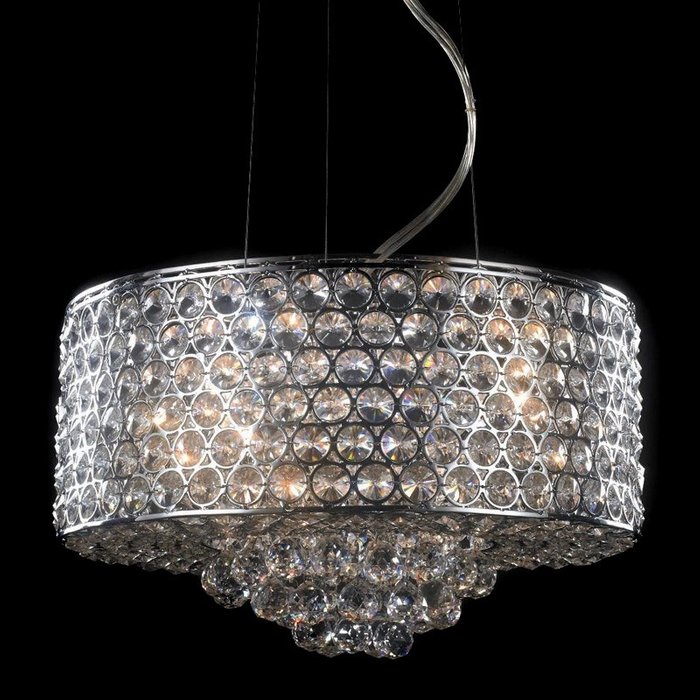 Подвесной светильник Illuminati Corso из множества прозрачных кристаллов - купить Подвесные люстры по цене 63370.0