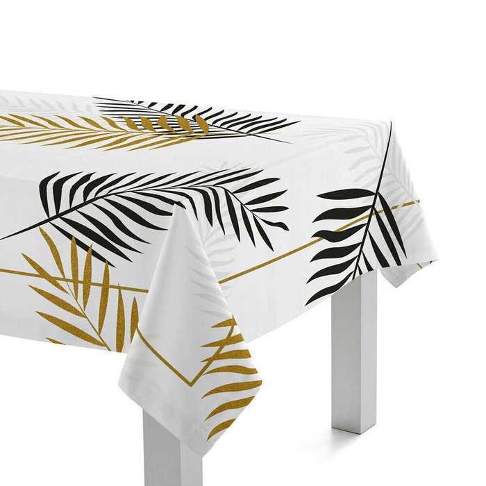 Скатерть Blanc Foliage 145x250 белого цвета