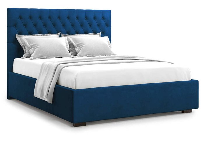 Кровать Nemi без подъемного механизма 140х200 синего цвета - купить Кровати для спальни по цене 36000.0