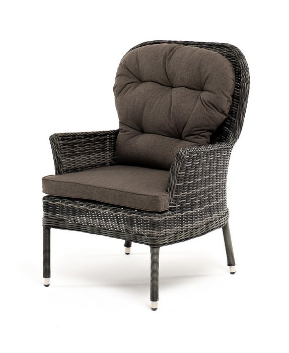 Садовое кресло Алиса темно-серого цвета - лучшие Садовые кресла в INMYROOM