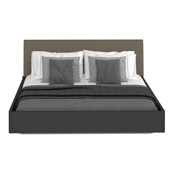 Кровать Элеонора 140х200 с изголовьям серого цвета 