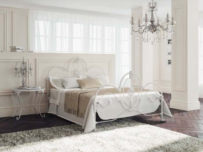 Кровать Прима 180х200 бело-глянцевого цвета - купить Кровати для спальни по цене 105210.0