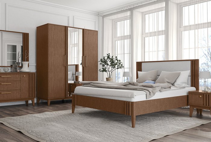 Кровать Chicago 160х200 коричневого цвета - купить Кровати для спальни по цене 91824.0