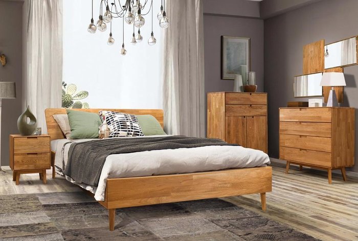 Кровать Ирвинг 160x200 светло-коричневого цвета - лучшие Кровати для спальни в INMYROOM