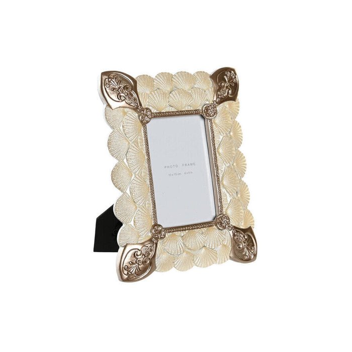 Фоторамка DKD Home Decor 20,4 x 2,5 x 26 cm Медь Белый Смола романтик