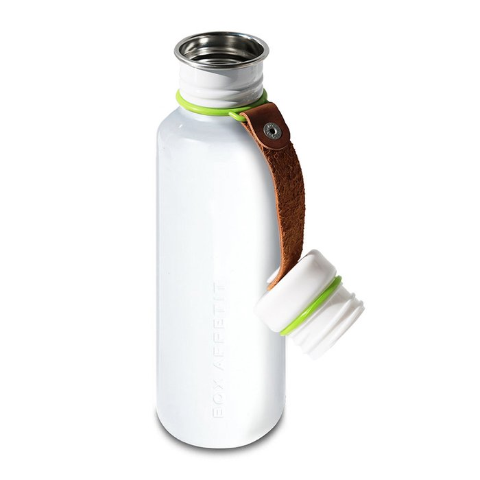 Фляга water bottle large белый-лайм - купить Емкости для хранения по цене 1790.0