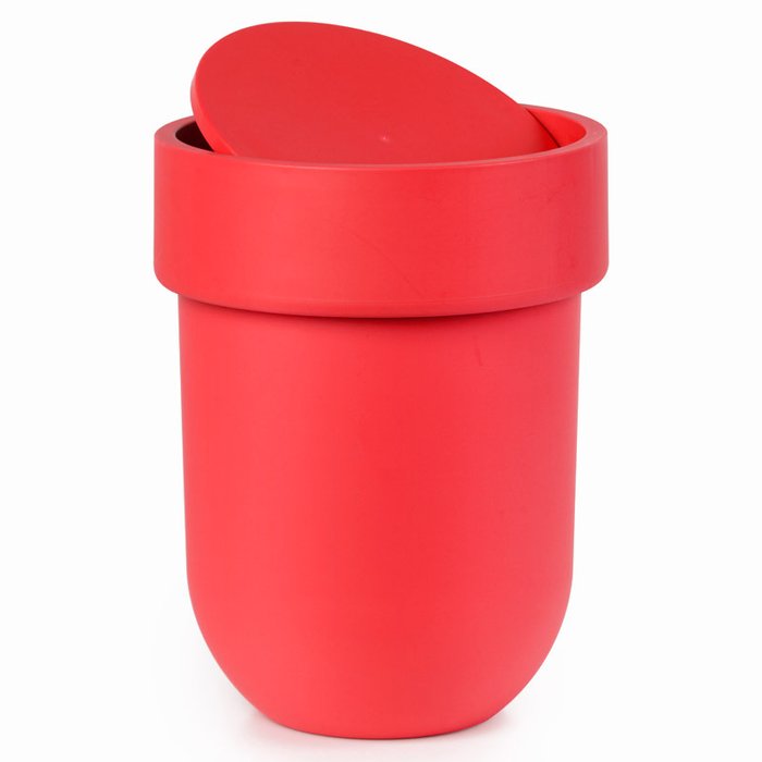 Контейнер мусорный touch с крышкой красный - купить Декоративные коробки по цене 1750.0