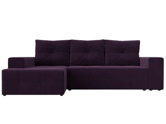 Угловой диван-кровать Перри темно-фиолетового цвета левый угол - купить Угловые диваны по цене 62999.0