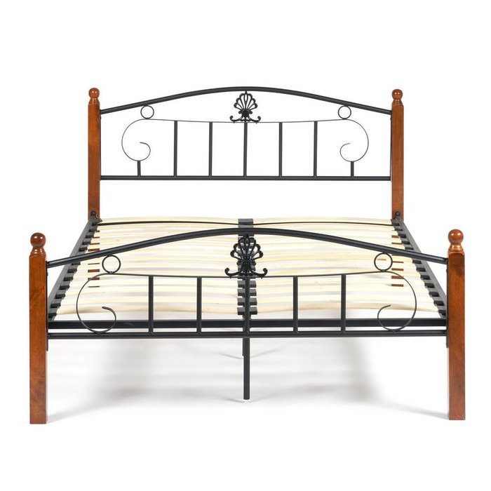 Кровать Румба 120х200 черно-коричневого цвета - купить Кровати для спальни по цене 16790.0
