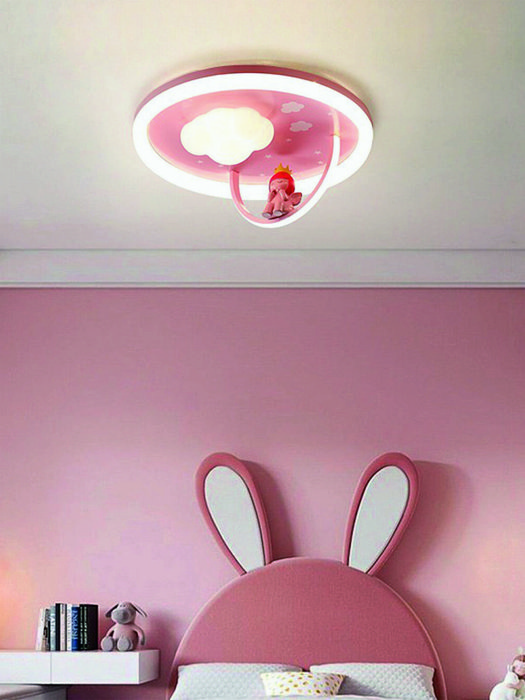 Детская люстра Milen 3000К-6000К розово-белого цвета  - лучшие Потолочные светильники в детскую в INMYROOM