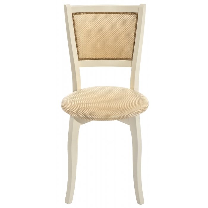 Обеденный стул Валери патина из массива молочного цвета - купить Обеденные стулья по цене 3690.0