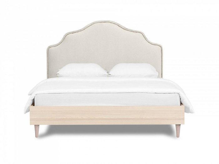 Кровать Queen II Victoria 160х200 с изголовьем молочного цвета 