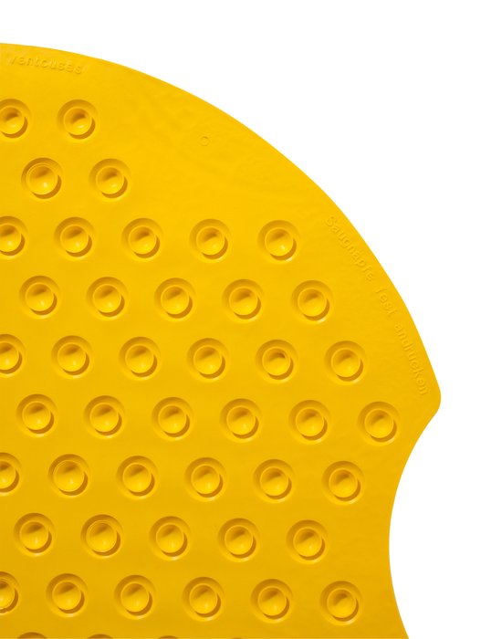 Коврик противоскользящий Tecno диаметр 55 желтого цвета - лучшие Коврики для ванной в INMYROOM
