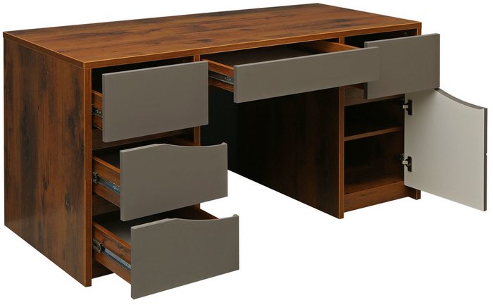 Стол письменный Монако серо-коричневого цвета  - купить Письменные столы по цене 24130.0
