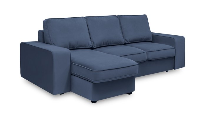 Угловой диван-кровать Монако синего цвета - лучшие Угловые диваны в INMYROOM