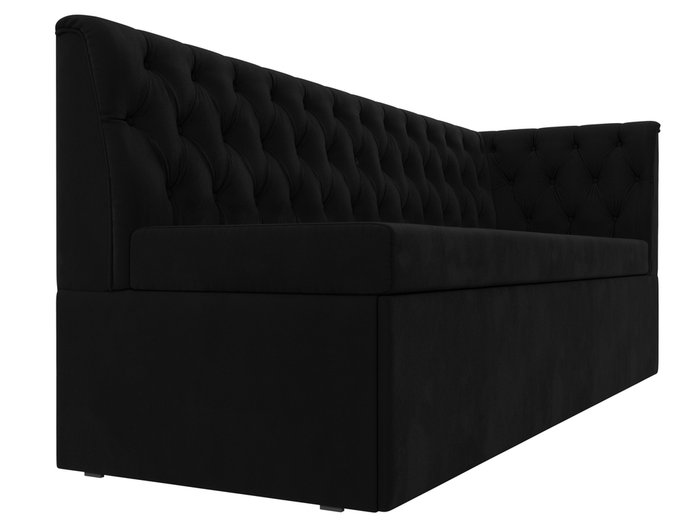 Диван-кровать Маркиз черного цвета с углом справа - лучшие Прямые диваны в INMYROOM