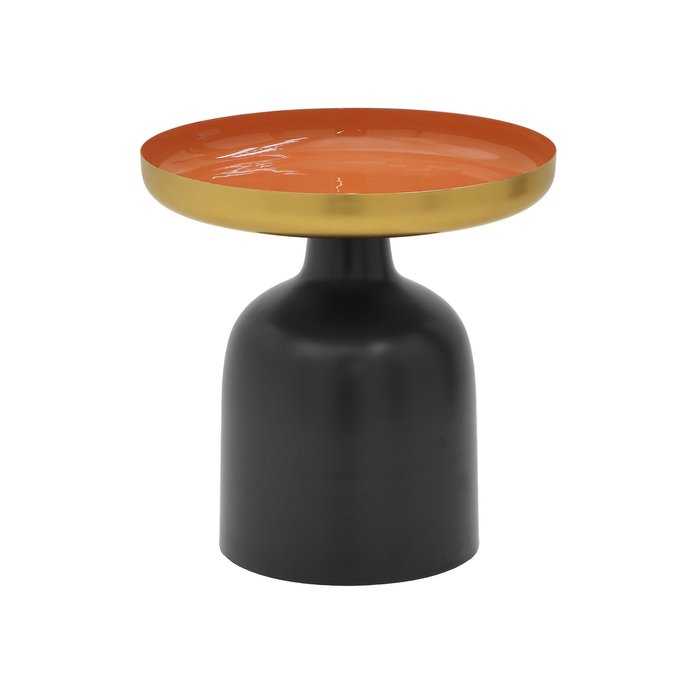 Кофейный стол черно-оранжевого цвета