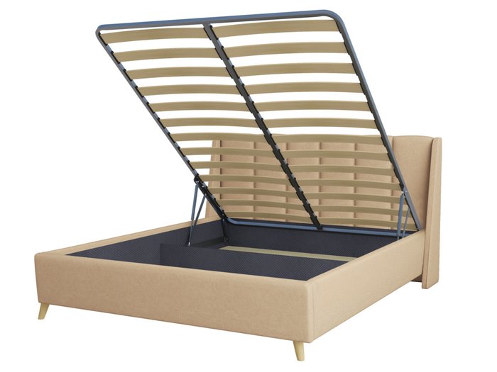 Кровать Skordia 180х200 бежевого цвета с подъемным механизмом - купить Кровати для спальни по цене 32720.0