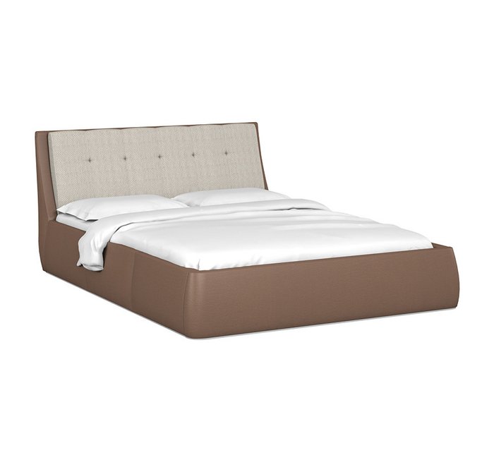 Кровать Гесиона 160х200 коричневого цвета с подъемным механизмом 