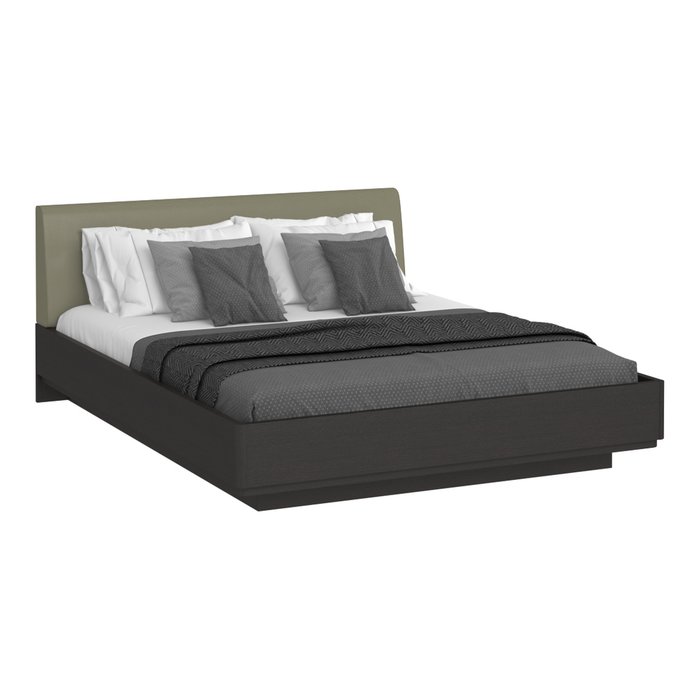 Кровать Элеонора 140х200 с изголовьем серо-бежевого цвета и подъемным механизмом - лучшие Кровати для спальни в INMYROOM