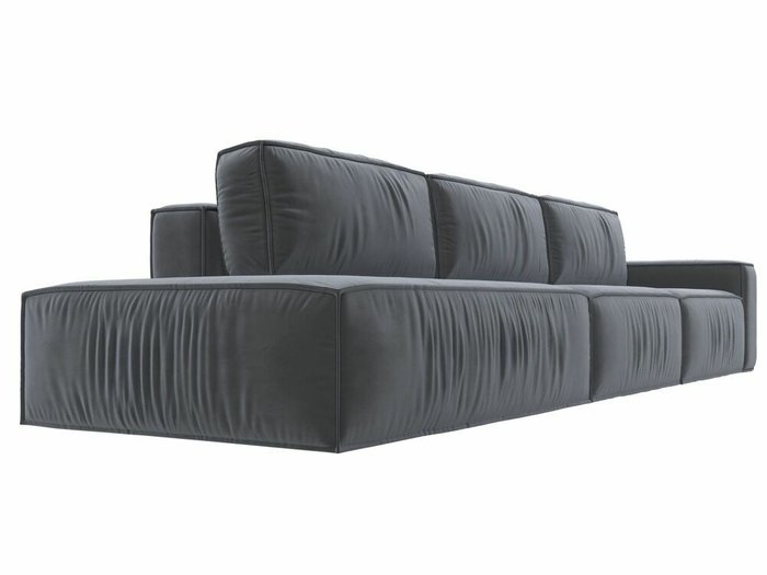 Диван-кровать Прага Модерн Лонг темно-серого цвета подлокотник справа - лучшие Прямые диваны в INMYROOM