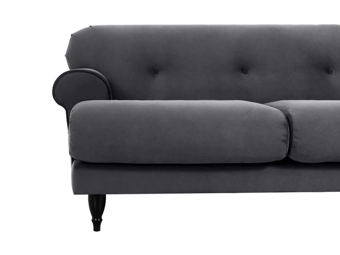 Двухместный диван Italia темно-серого цвета - лучшие Прямые диваны в INMYROOM