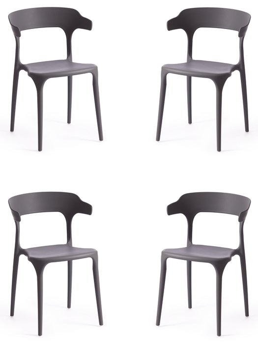 Набор из четырех стульев Ton серого цвета