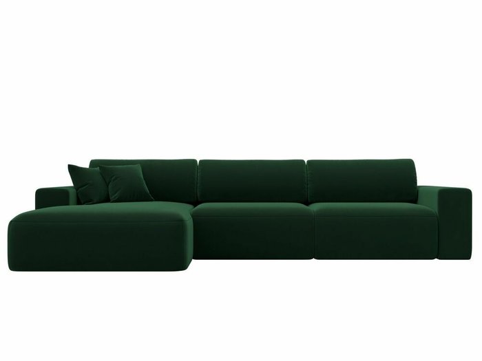 Угловой диван-кровать Лига 036 Классик Лонг темно-зеленого цвета левый угол - купить Угловые диваны по цене 109999.0