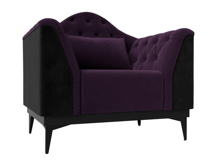 Кресло Флорида фиолетово-черного цвета