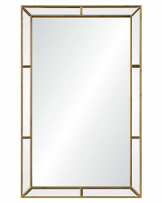 Настенное зеркало Эвин в раме золотого цвета