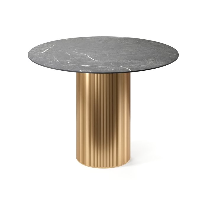 Обеденный стол Субра L черно-золотого цвета