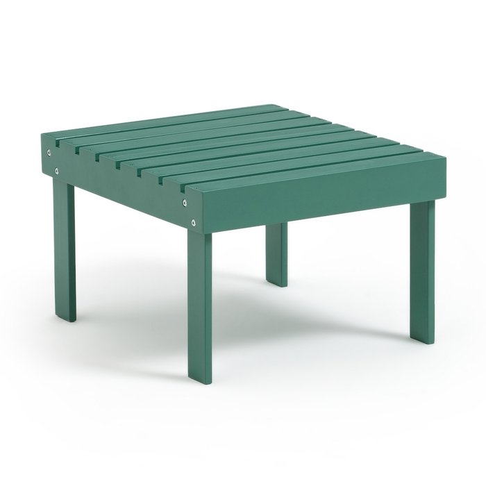 Подставка для ног или низкий столик Zeda из акации зеленого цвета