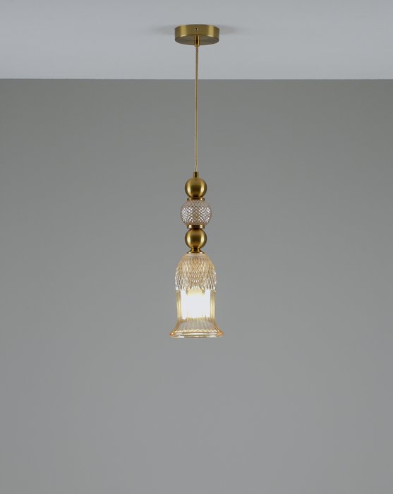 Подвесной светильник Glassy бронзово-янтарного цвета - купить Подвесные светильники по цене 7890.0