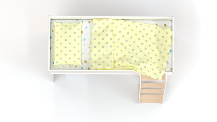 Детская кровать-чердак Ridgimmi 3.2 бело-розового цвета - лучшие Кровати-чердаки в INMYROOM