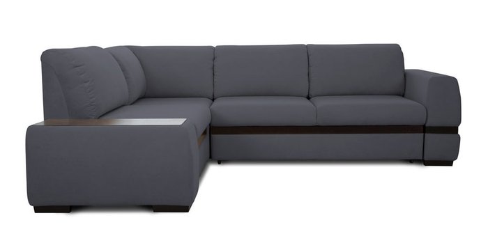 Угловой диван-кровать Миста темно-серого цвета