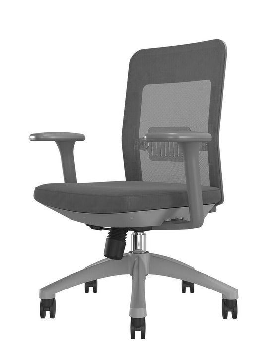 Компьютерное кресло Emissary Q серого цвета